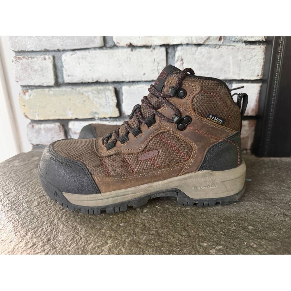 KEEN Utility Men Skokie Hiker Mid Carbon Toe WP Work Boots M7 W8.5